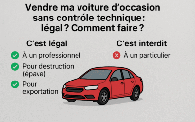 Vendre ma voiture d’occasion sans contrôle technique : est-ce légal et comment faire ?