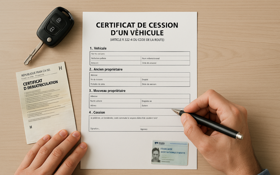 Certificat de cession d’un véhicule : où le trouver et bien le remplir ?